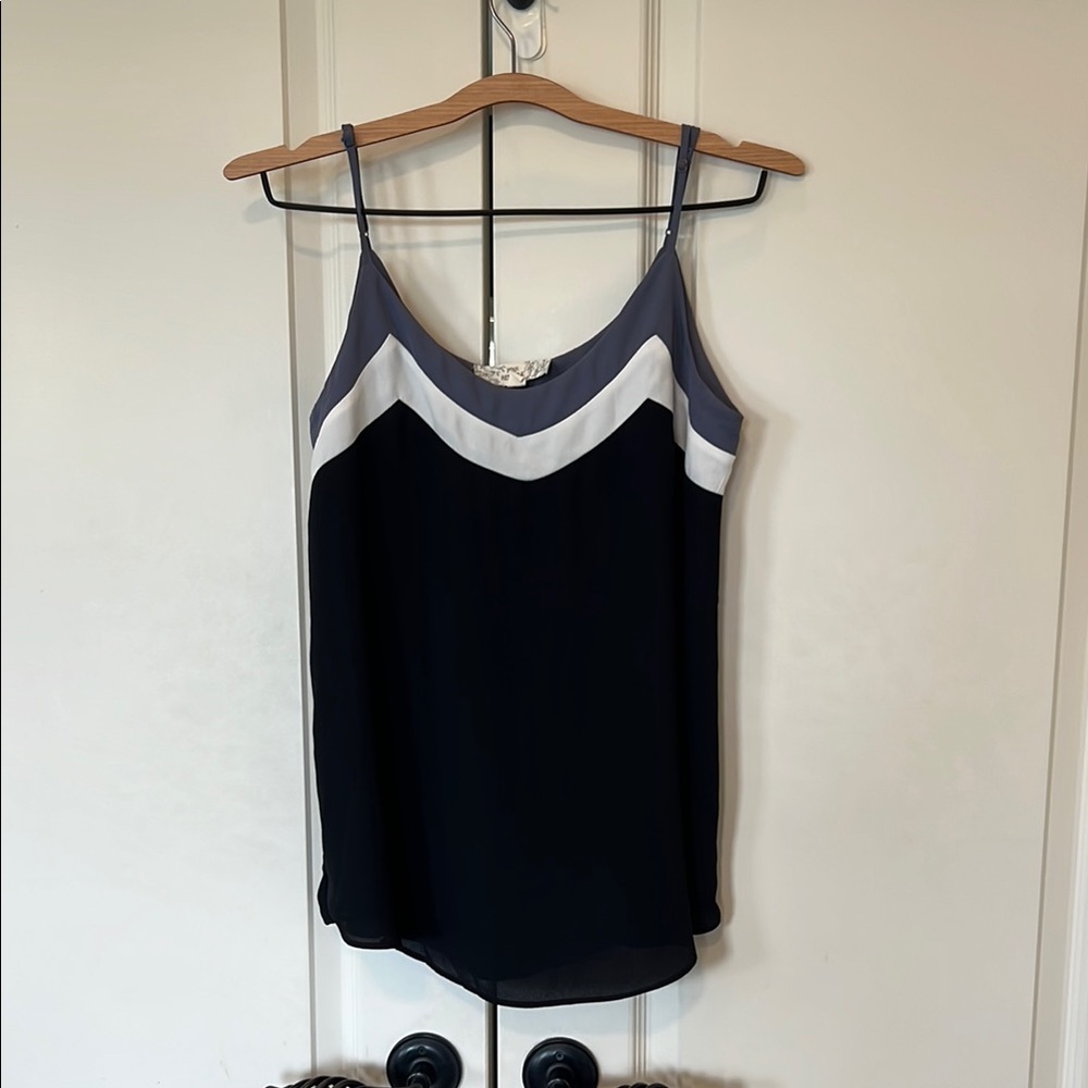 Pink Republic Black and White Asymmetrical Camisole